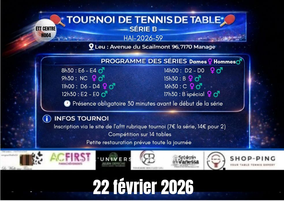 Tournoi Série B 22.02.2026